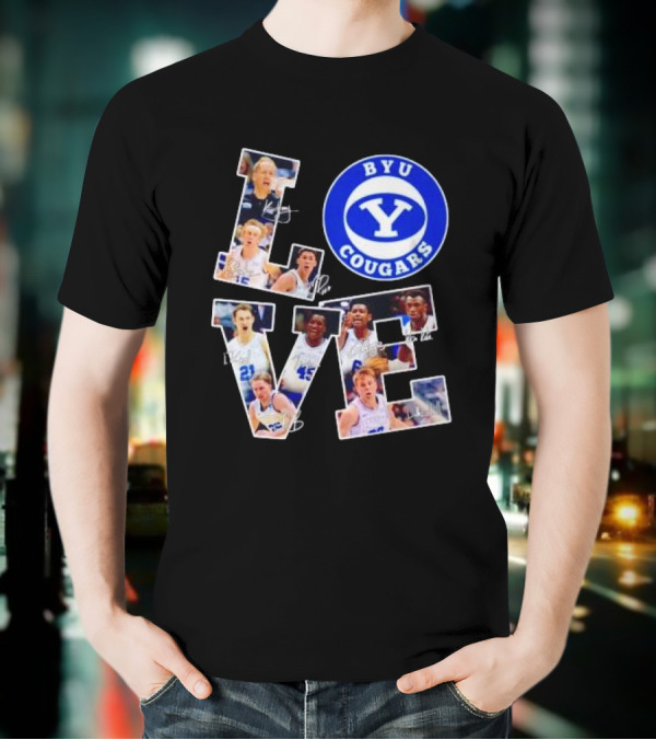 BYU Cougars Love Players Signatures T-Shirt