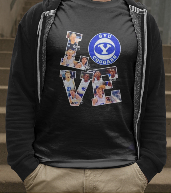 BYU Cougars Love Players Signatures T-Shirt