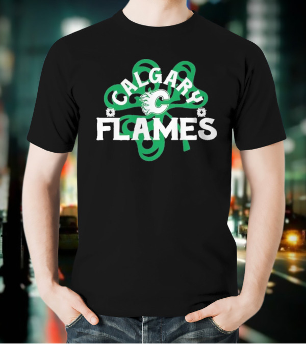 Calgary Hockey St. Patrick’s Day Richmond Shamrock T-Shirt