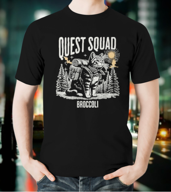 Cat Onyx Storm Quest Squad Broccoli T-Shirt