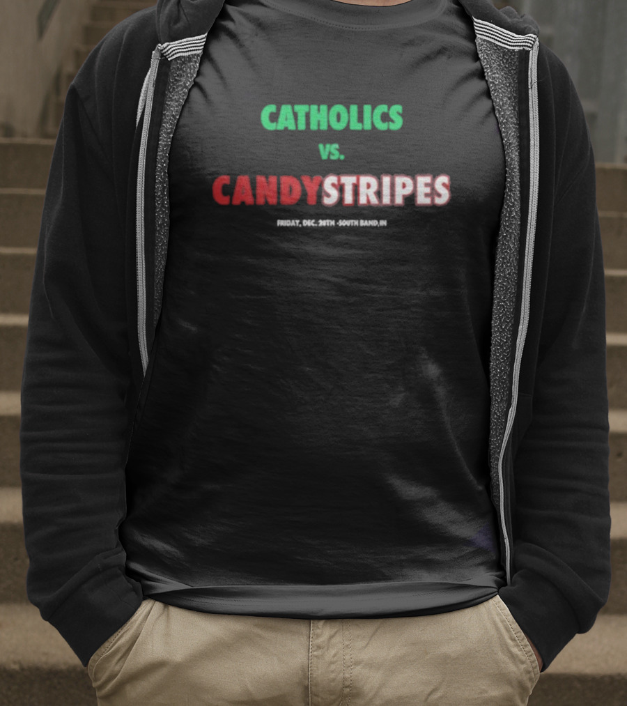 Catholics Vs. Candystripes T-Shirt