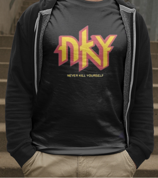 Christopher M Lafon Wearing Nyk Never Kill Yourself T-Shirt