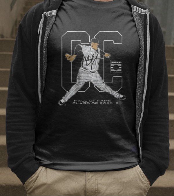 CC Sabathia New York Yankees National Baseball Hall Of Fame Inductee Class Of 2025 Signature T-Shirt