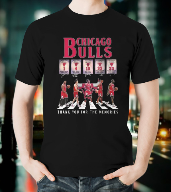 Chicago Bulls Players Walking Thank You For The Memories Signatures 2025 T-Shirt
