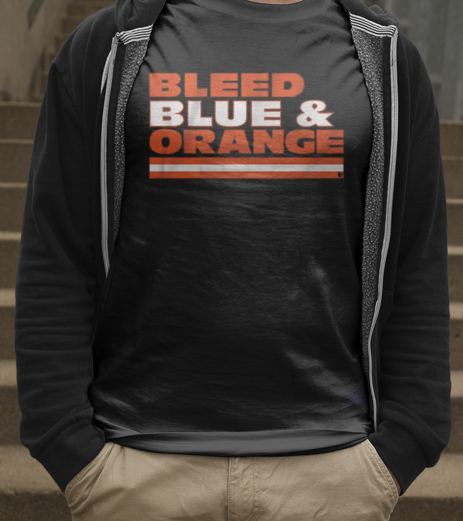 Chicago Football Bleed Blue & Orange T-Shirt