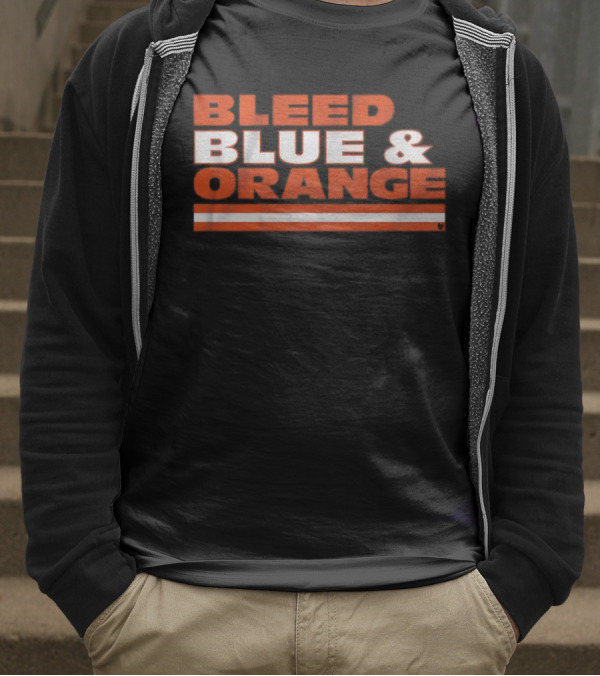 Chicago Football Bleed Blue & Orange T-Shirt
