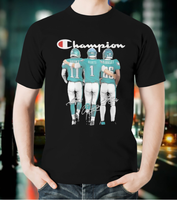 Champion Saquon Barkley Jalen Hurts And Aj Brown T-Shirt