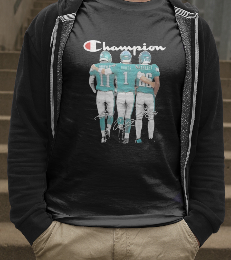 Champion Saquon Barkley Jalen Hurts And Aj Brown T-Shirt