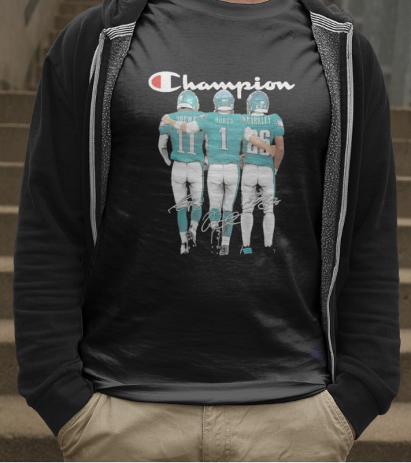Champion Saquon Barkley Jalen Hurts And Aj Brown T-Shirt