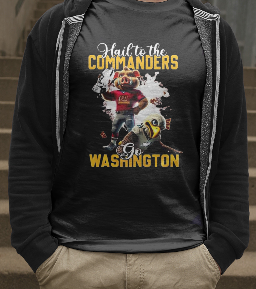 Champs On Our Way To The Washington Commanders Hail To The Go Mascot 2025 T-Shirt