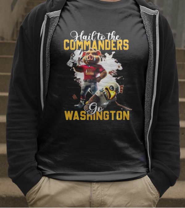 Champs On Our Way To The Washington Commanders Hail To The Go Mascot 2025 T-Shirt
