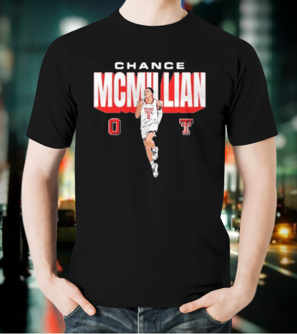 Chance McMillian Texas Tech Red Raiders Cartoon Player T-Shirt