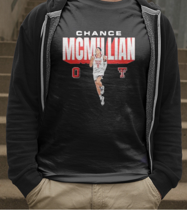 Chance McMillian Texas Tech Red Raiders Cartoon Player T-Shirt