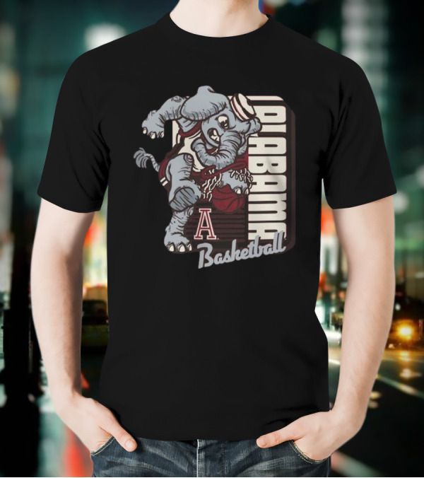 Alabama Basketball Elephant Dunking Mascot Crimson Tide 2025 T-Shirt