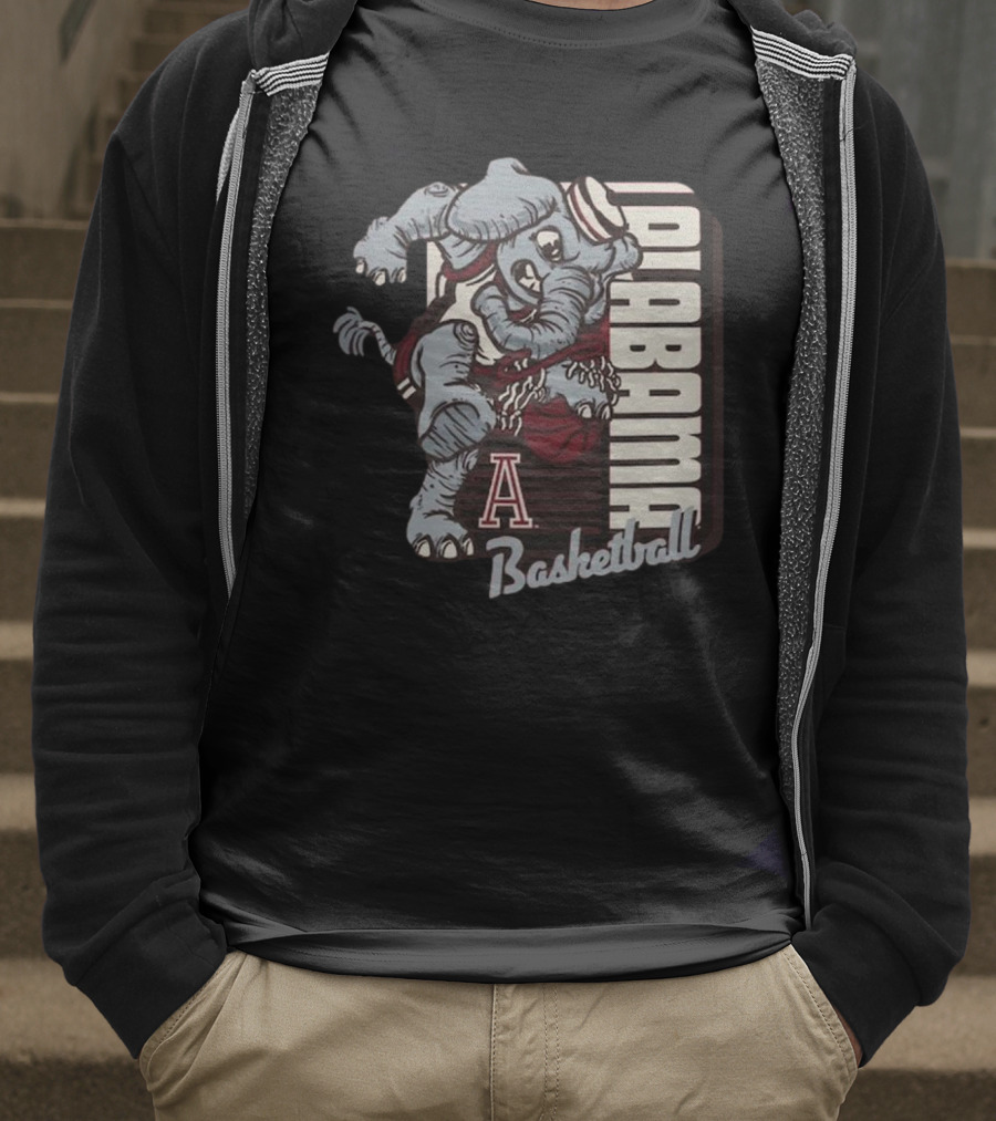 Alabama Basketball Elephant Dunking Mascot Crimson Tide 2025 T-Shirt