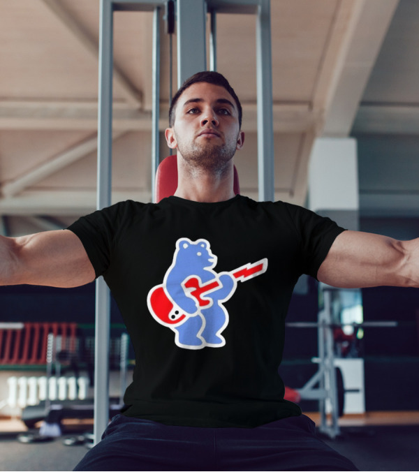 Cubs Bear Guitar Logo T-Shirt