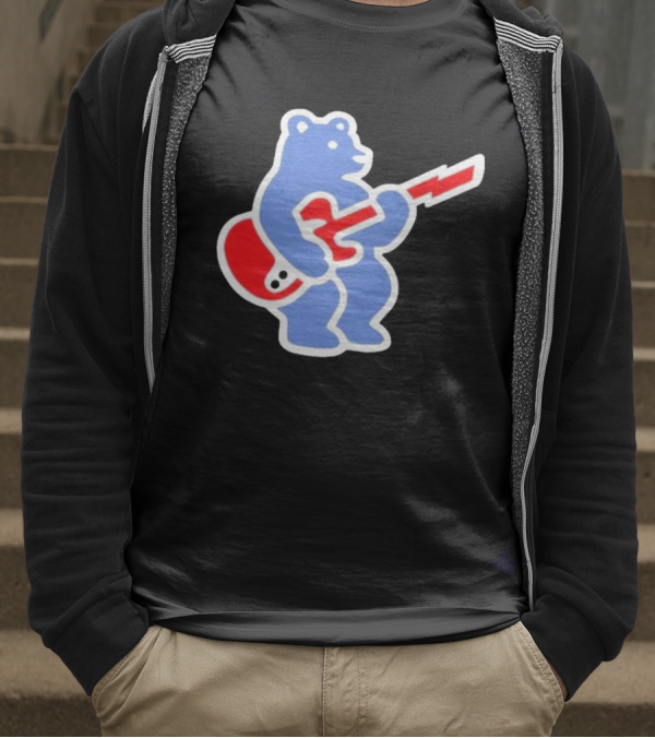 Cubs Bear Guitar Logo T-Shirt