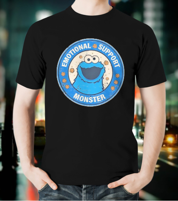 Cookie Monster Emotional Support Monster T-Shirt