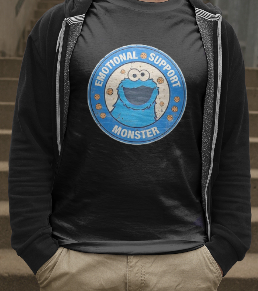 Cookie Monster Emotional Support Monster T-Shirt