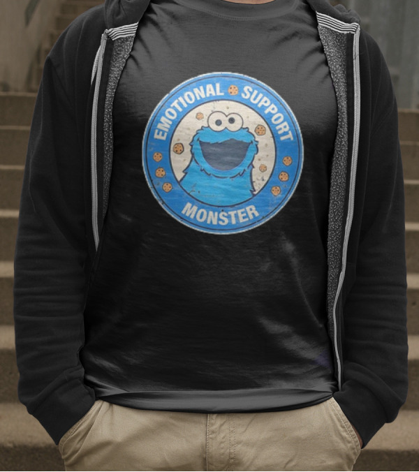 Cookie Monster Emotional Support Monster T-Shirt