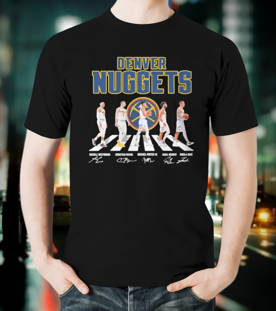 Denver Basketball Abbey Road 2025 Signatures T-Shirt