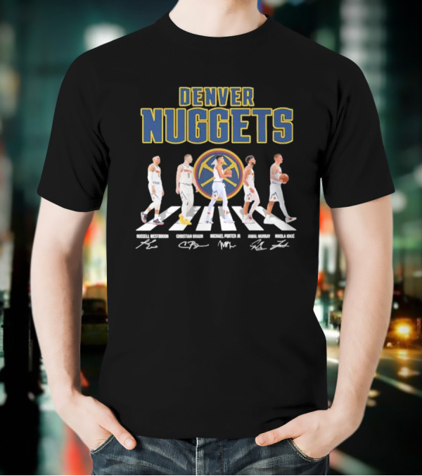 Denver Basketball Abbey Road 2025 Signatures T-Shirt