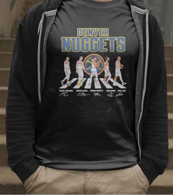 Denver Basketball Abbey Road 2025 Signatures T-Shirt
