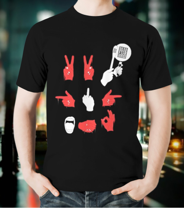 Dead Fish Moletom Careca Sangue Nas Maos 2025 T-Shirt