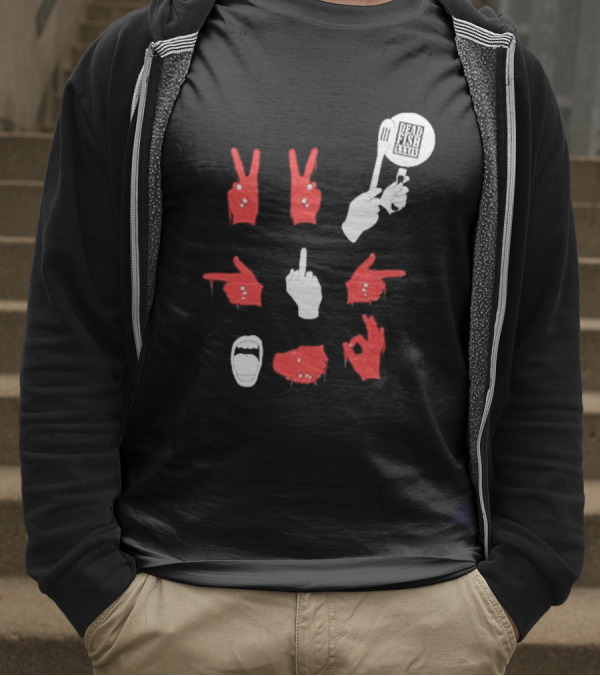 Dead Fish Moletom Careca Sangue Nas Maos 2025 T-Shirt