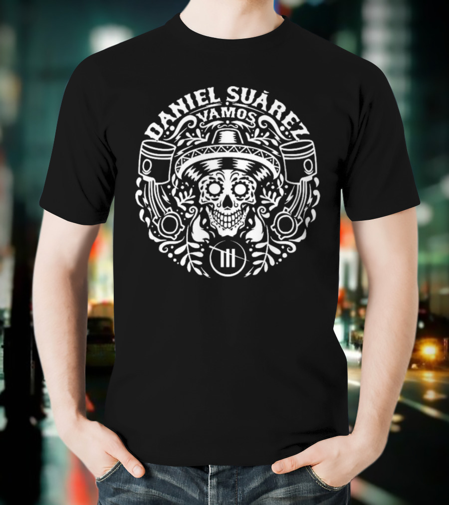 Daniel Suarez Trackhouse Racing Team Collection Black Name Crest T-Shirt