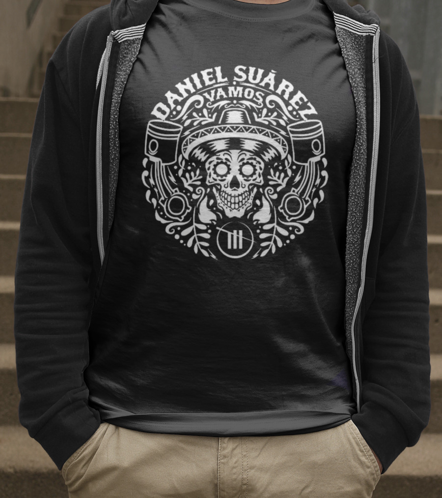 Daniel Suarez Trackhouse Racing Team Collection Black Name Crest T-Shirt