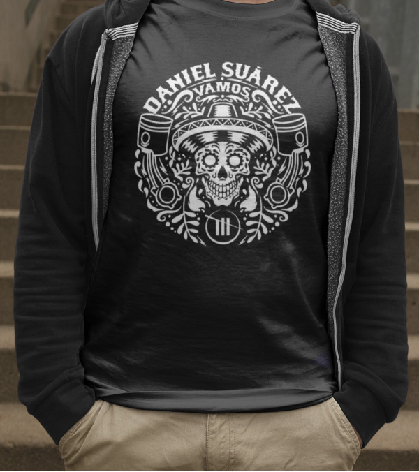 Daniel Suarez Trackhouse Racing Team Collection Black Name Crest T-Shirt