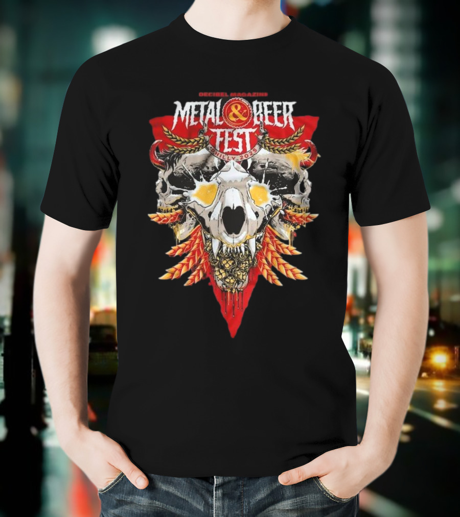 Decibel Magazine The Decibel Metal And Beer Fest 2025 Soon To Be Drunk April 4-5 At The Fillmore Art By Mike Wahlberg T-Shirt