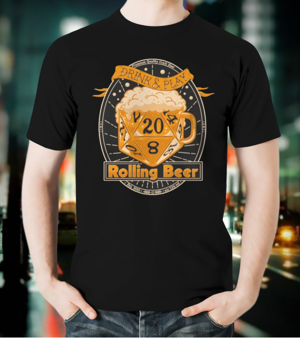 Drink And Play Rolling Beer T-Shirt