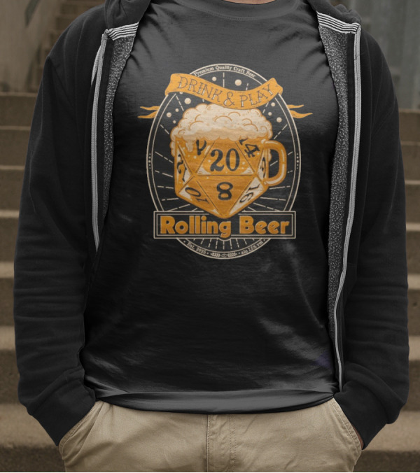 Drink And Play Rolling Beer T-Shirt