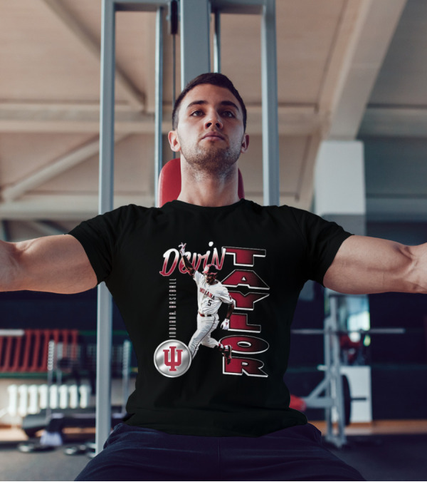 Devin Taylor Illustrated Indiana Hoosiers Baseball NCAA 2025 Graphic T-Shirt