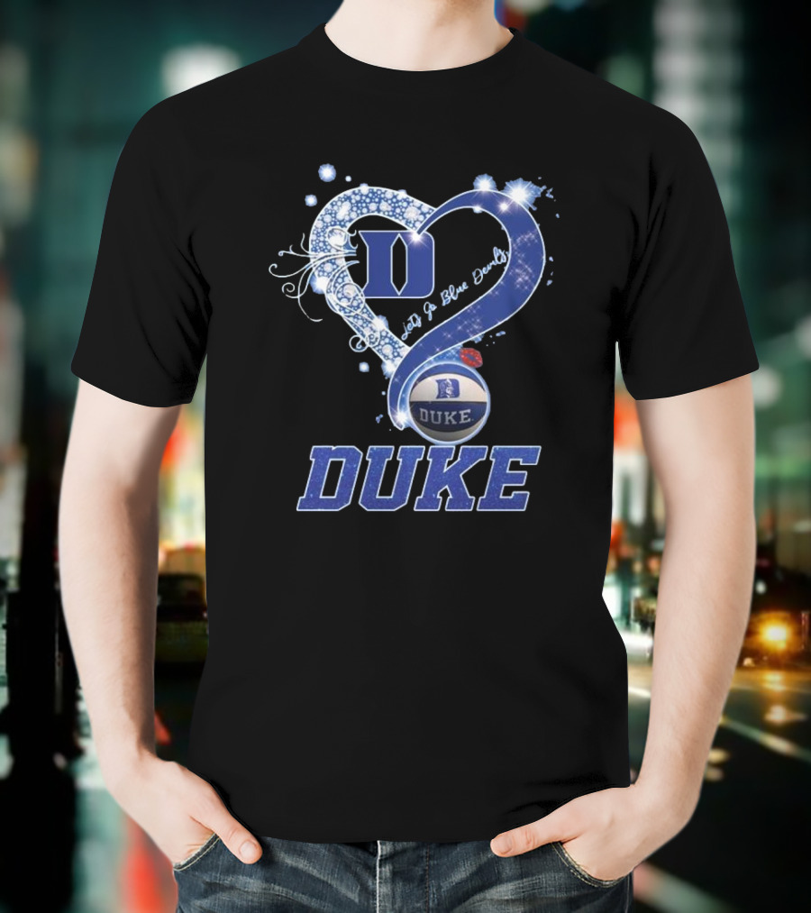 Diamond Heart Let’s Go Duke Blue Devils 2025 T-Shirt