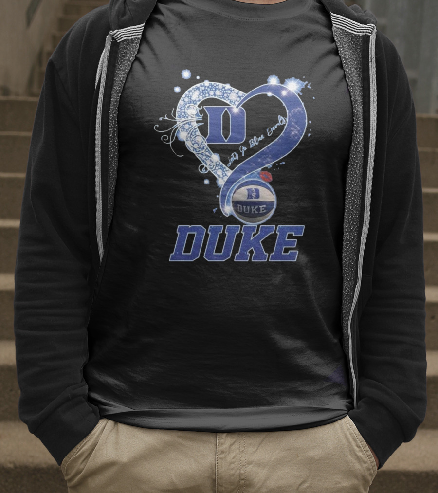 Diamond Heart Let’s Go Duke Blue Devils 2025 T-Shirt