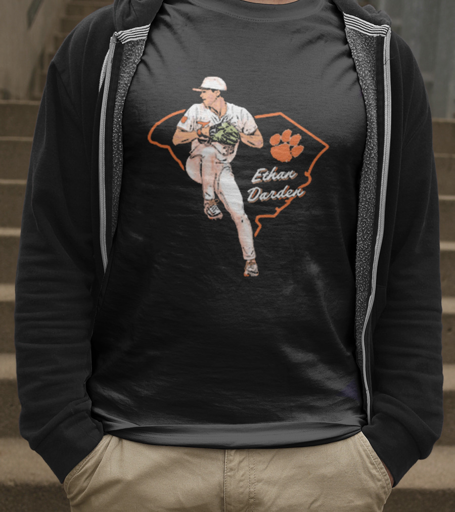 Ethan Darden Hometown Hero Clemson Tigers Baseball NCAA Division I 2025 T-Shirt
