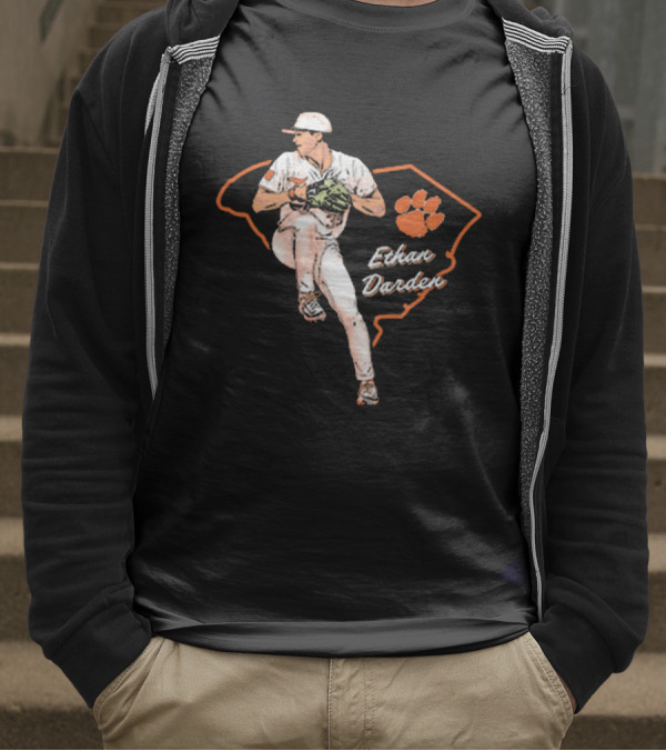 Ethan Darden Hometown Hero Clemson Tigers Baseball NCAA Division I 2025 T-Shirt