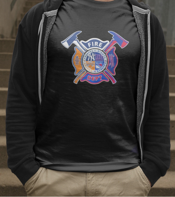 Fire Dept Yankees Giants Rangers Knicks T-Shirt