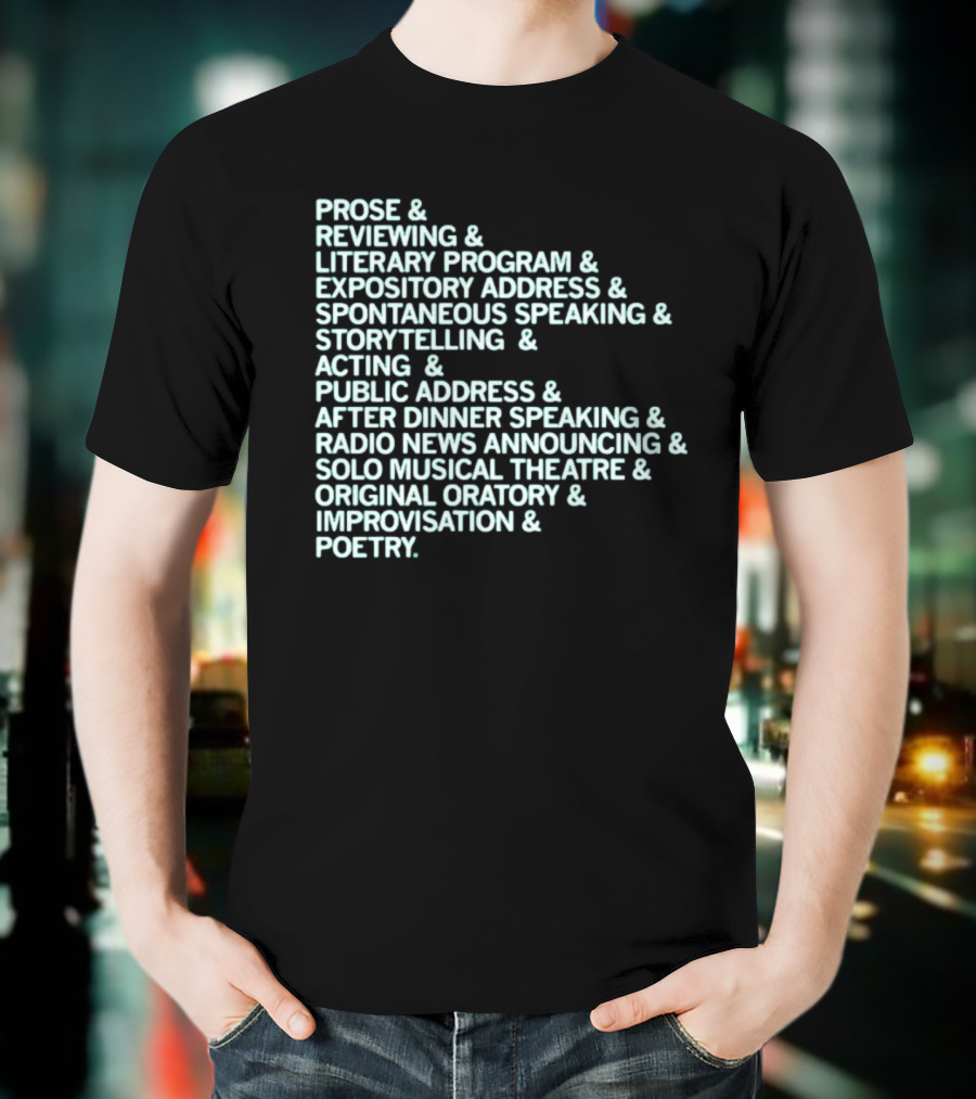Events Speech List T-Shirt