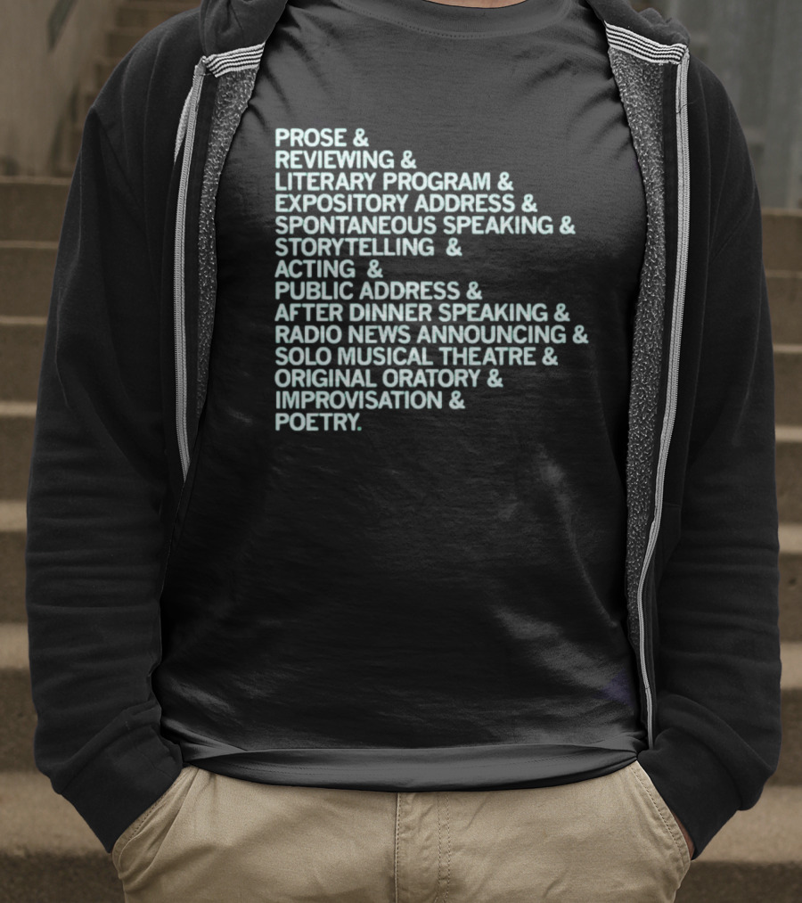 Events Speech List T-Shirt