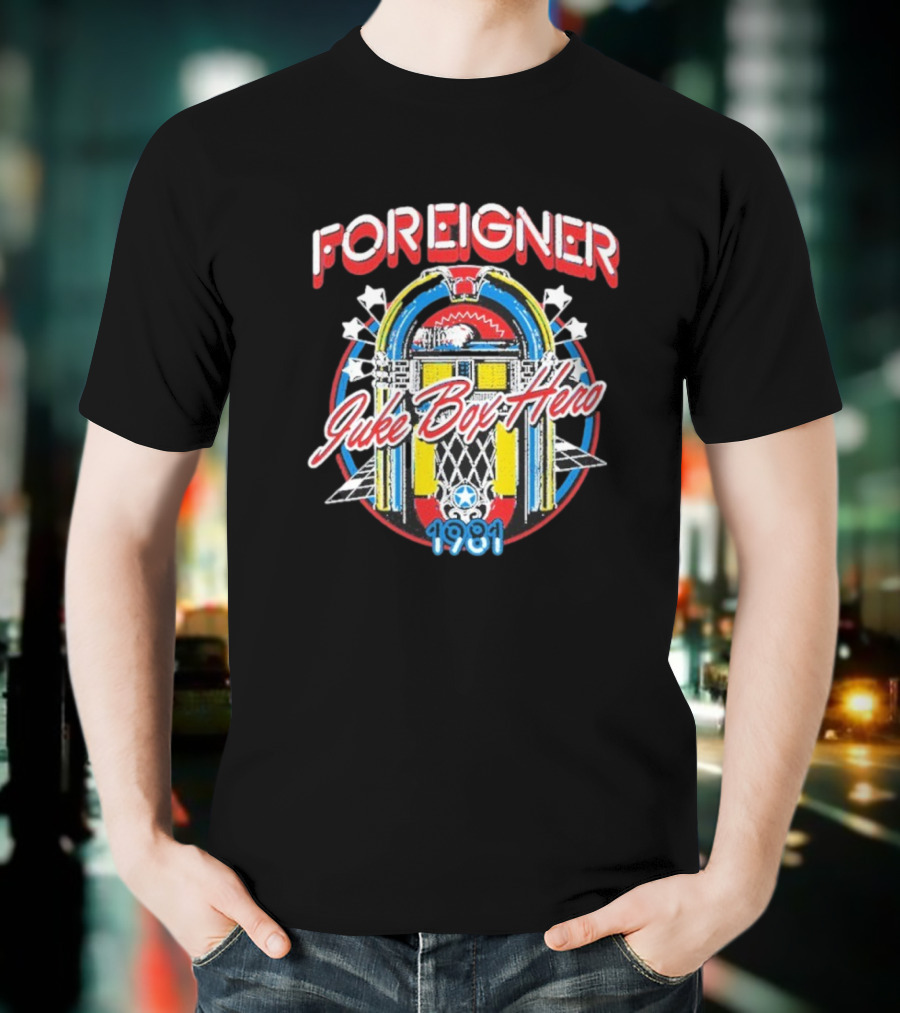 Foreigner Juke Box Hero 2025 T-Shirt