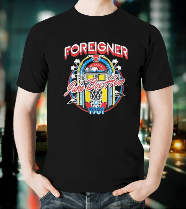 Foreigner Juke Box Hero 2025 T-Shirt