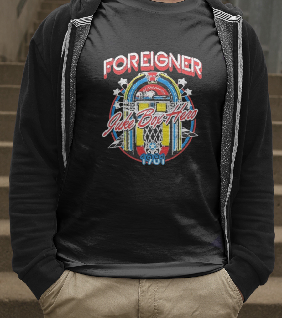 Foreigner Juke Box Hero 2025 T-Shirt