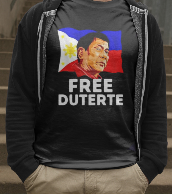 Free Duterte Philippines Flag Rodrigo Digong T-Shirt