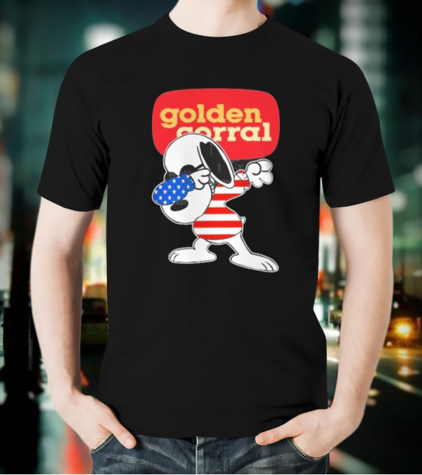 Golden Corral Buffet & Grill Snoopy Dabbing American T-Shirt