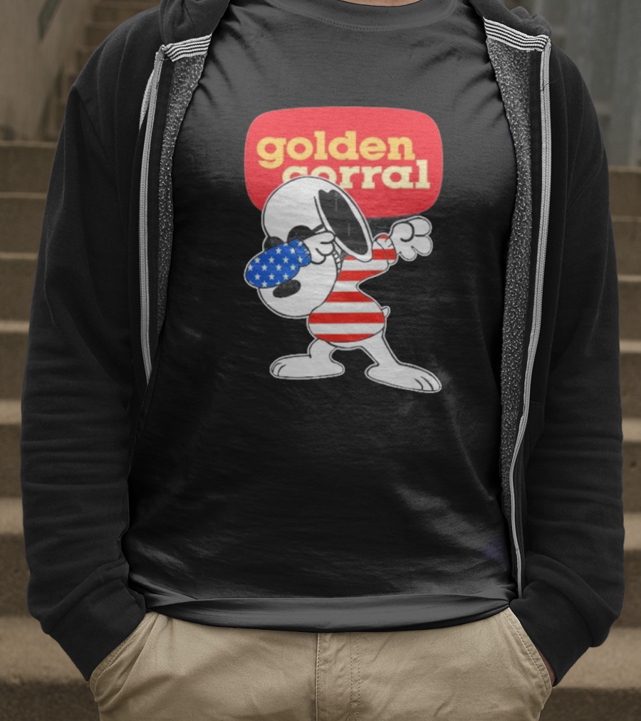 Golden Corral Buffet & Grill Snoopy Dabbing American T-Shirt