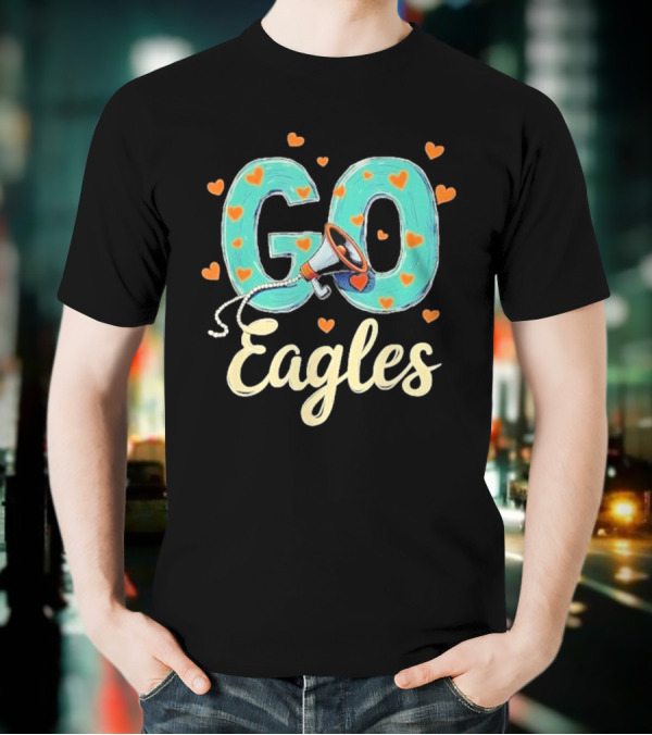 Go Cheer Eagles Heart T-Shirt